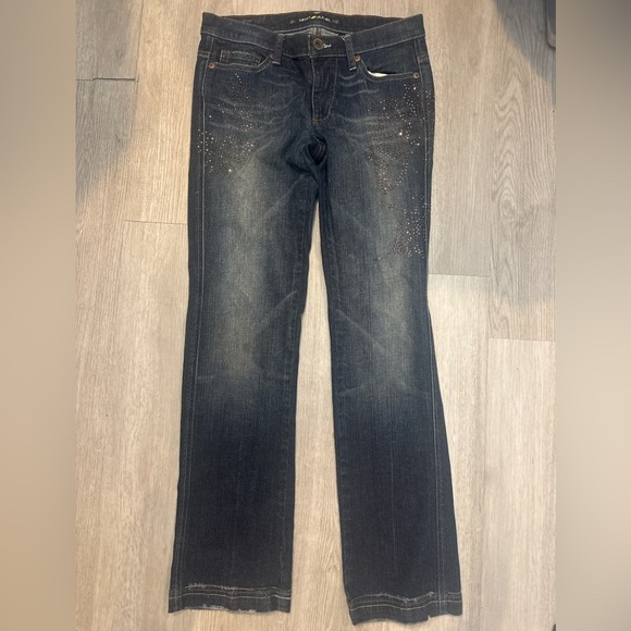 DKNY Dark Blue Straight Leg Jeans - Picture 1 of 5